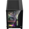 Formula Számítógépház - Crystal Z5 Black (fekete, ablakos, 1x12cm venti, mATX , 1xUSB3.0, 1xUSB2.0, 1xType-C)