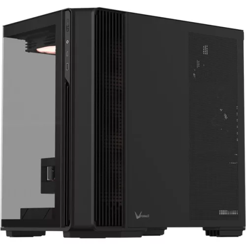 Formula Számítógépház - Crystal Z7 PA Black (fekete, ablakos, 5x12cm venti, EATX, 1xUSB3.0, 1xType-C)