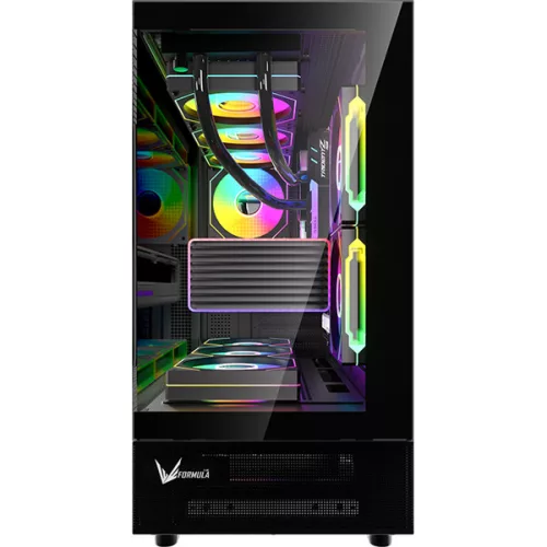 Formula Számítógépház - Crystal Z8 Black (fekete, ablakos, ATX, 1xUSB3.0, 1xUSB2.0, 1xType-C)