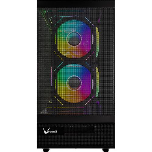 Formula Számítógépház - Crystal Z8 Cosmic Black (fekete, ablakos, 6x12cm venti, ATX, 1xUSB3.0, 1xUSB2.0, 1xType-C)