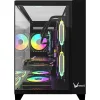 Formula Számítógépház - Crystal Z9M Black (fekete, ablakos, mATX, 1xUSB3.0, 1xType-C)