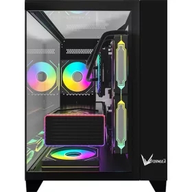   Formula Számítógépház - Crystal Z9ML Black (fekete, ablakos, mATX, 1xUSB3.0, 1xUSB2.0, 1xType-C)