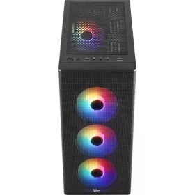   Formula Számítógépház - FG-06 AR (fekete, ablakos, 4x12cm ARGB venti, mATX, 1xUSB3.0, 2xUSB2.0)