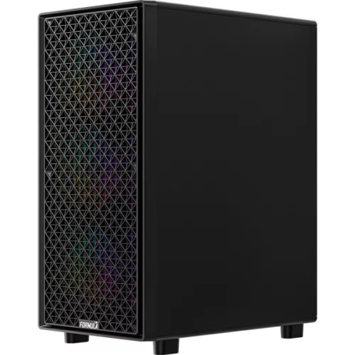 Formula Számítógépház - Mana Dynamic Black (fekete, ablakos, 4x12cm venti, ATX, 2xUSB3.0, 1xType-C)
