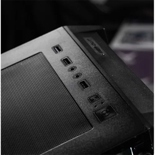 KEEP OUT Számítógépház - XC-200 MESH (fekete, ablakos, 3x12cm RGB venti, ATX, 2xUSB2.0, 1xUSB3.0)