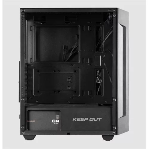 KEEP OUT Számítógépház - XC-200 MESH (fekete, ablakos, 3x12cm RGB venti, ATX, 2xUSB2.0, 1xUSB3.0)