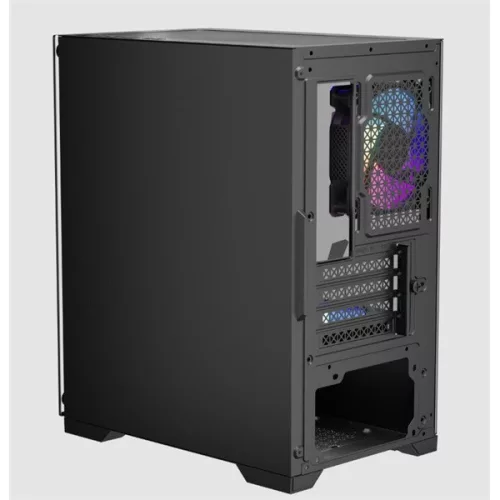KEEP OUT Számítógépház - XC-201 GLASS (fekete, ablakos, 4x12cm ARGB venti, microATX, 1xUSB2.0, 1xUSB3.0)