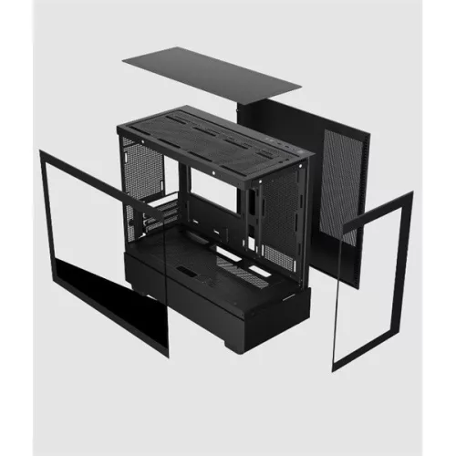 KEEP OUT Számítógépház - XC-301 GLASS (fekete, ablakos, 3x12cm ARGB venti, microATX, 1xUSB2.0, 1xUSB3.0)