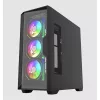 KEEP OUT Számítógépház - XC-500 GLASS (fekete, ablakos, 3x12cm ARGB venti, EATX, microATX, 2xUSB2.0, 1xUSB3.0)