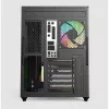 KEEP OUT Számítógépház - XC-800 PRO (fekete, ablakos, 4x12cm ARGB venti, microATX, 2xUSB2.0, 1xUSB3.0)