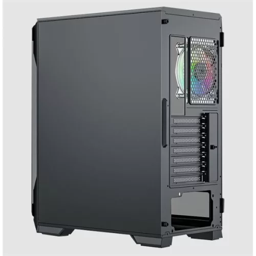 KEEP OUT Számítógépház - XC-901 PRO (fekete, ablakos, 4x12cm ARGB venti, microATX,  1xUSB3.0, 1xType-C)