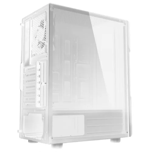 Spirit of Gamer Számítógépház - CLONE 3 White (fekete, ablakos, 2x12cm ventilátor, alsó táp,  ATX, 1xUSB3.0, 2xUSB2.0)