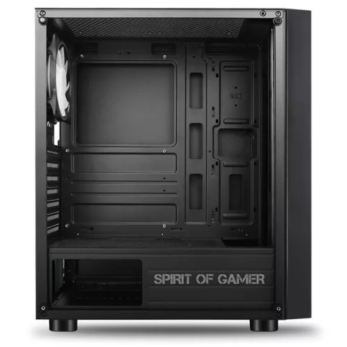 Spirit of Gamer Számítógépház - GHOST III RGB (fekete, ablakos, 4x12cm ventilátor, ATX, mATX, 2xUSB3.0, 1xUSB2.0)
