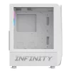 Spirit of Gamer Számítógépház - INFINITY White (fekete, ablakos, 2x12cm ventilátor, alsó táp,  ATX, 1xUSB3.0, 2xUSB2.0)