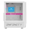 Spirit of Gamer Számítógépház - INFINITY White (fekete, ablakos, 2x12cm ventilátor, alsó táp,  ATX, 1xUSB3.0, 2xUSB2.0)