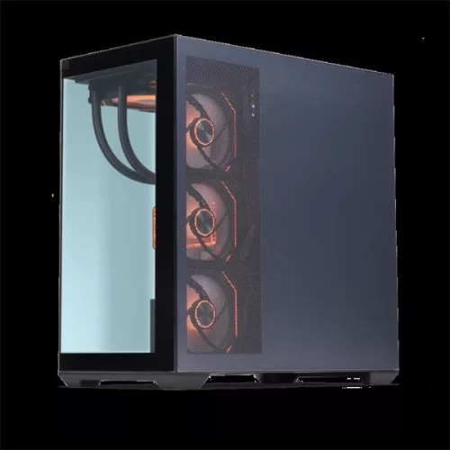Spirit of Gamer Számítógépház - SPARK Black (fekete, ablakos, 6x12cm ventilátor, alsó táp,  ATX, 2xUSB3.0, 1xUSB-C)