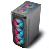 Spirit of Gamer Számítógépház - REBEL XT Black (fekete, ablakos, 4x12cm ventilátor, alsó táp,  ATX, 1xUSB3.0, 2xUSB2.0)