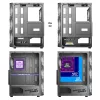 Spirit of Gamer Számítógépház - REBEL XT Black (fekete, ablakos, 4x12cm ventilátor, alsó táp,  ATX, 1xUSB3.0, 2xUSB2.0)