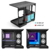Spirit of Gamer Számítógépház - VIPER CRX Black (fekete, ablakos, 6x12cm ventilátor, alsó táp,  ATX, 1x USB-C, 2x USB-A)