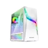 Spirit of Gamer Számítógépház - CLONE 4 White (fekete, ablakos, 2x12cm ventilátor, alsó táp,  ATX, 1xUSB3.0, 2xUSB2.0)