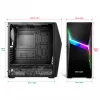 Spirit of Gamer Számítógépház - CLONE 4 Black (fekete, ablakos, 2x12cm ventilátor, alsó táp,  ATX, 1xUSB3.0, 2xUSB2.0)