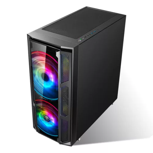 Spirit of Gamer Számítógépház - GHOST 5 RGB (fekete, ablakos, 2x20cm, 2x12cm ventilátor, ATX, mATX, 2xUSB3.0, 1xUSB2.0)