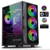 Spirit of Gamer Számítógépház - Rogue VII RGB (fekete, ablakos, 6x12cm ventilátor, alsó táp,  mATX, 1xUSB3.0, 2xUSB2.0)
