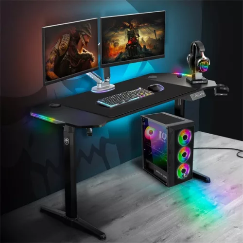 Spirit of Gamer Számítógépház - Rogue VII RGB (fekete, ablakos, 6x12cm ventilátor, alsó táp,  mATX, 1xUSB3.0, 2xUSB2.0)