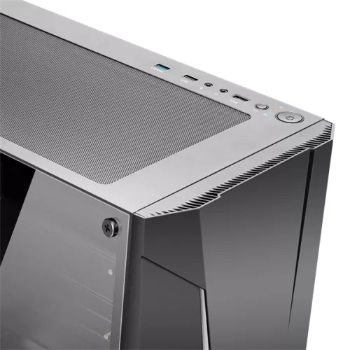 Spirit of Gamer Számítógépház - Rogue V RGB (fekete, ablakos, 2x12cm ventilátor, alsó táp,  ATX, 1xUSB3.0, 2xUSB2.0)