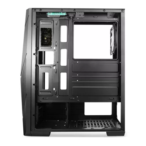 Spirit of Gamer Számítógépház - Rogue V RGB (fekete, ablakos, 2x12cm ventilátor, alsó táp,  ATX, 1xUSB3.0, 2xUSB2.0)