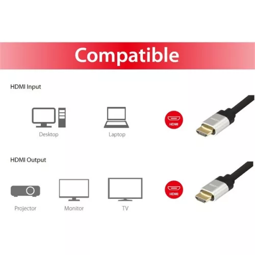 Equip Kábel - 119386 (HDMI2.1 kábel, apa/apa, 8K/60Hz, 15m)