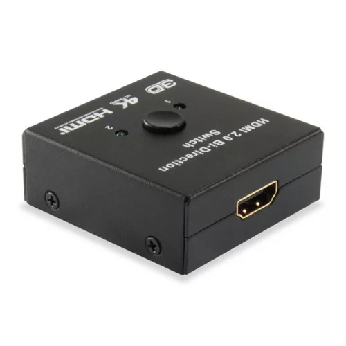 Equip HDMI Switch - 332723 (1x Bemenet, 2x Kimenet, két irányú jelátvitel, fekete)