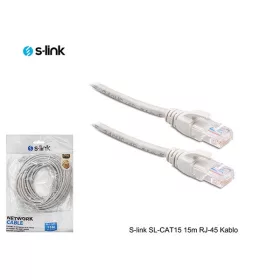   S-link Kábel - SL-CAT15 (UTP patch kábel, CAT5e, szürke, 15m)