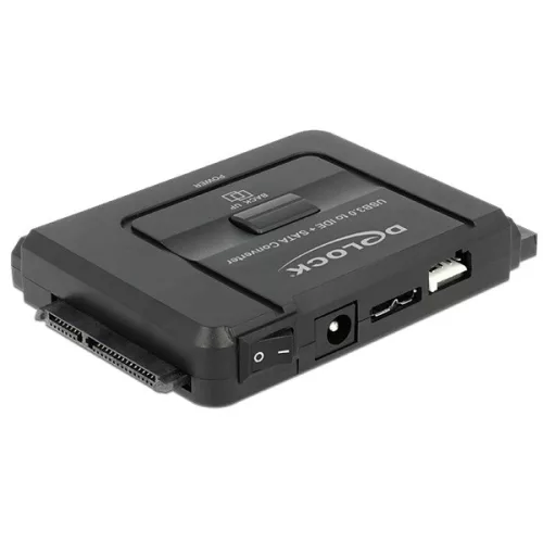 Delock HDD Dokkoló adapter - 61486 (2,5"-3,5"-5,25" Sata-IDE HDD > USB 3.0 csatlakozás; One click backup)
