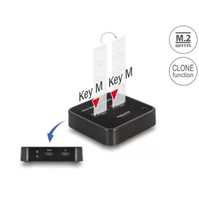   Delock Dokkoló állomás - 64178 (2 x M.2 SATA SSD számára és klón funkcióval)
