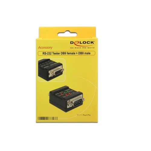 Delock RS-232 teszter - 87713 (RS-232 Anya/Apa)