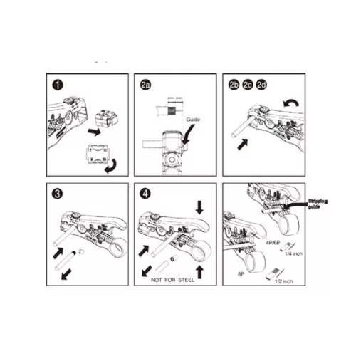 Equip Kábelcsupaszító fogó - 129411 (Univerzális, STP/UTP)
