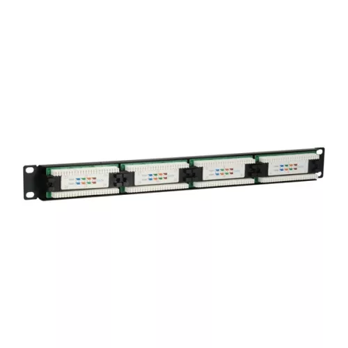 Equip Patch panel - 235325 (24 port, Cat5e, 1U, árnyékolatlan, fekete)
