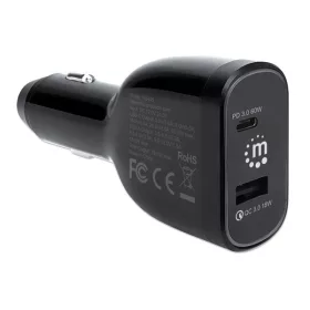   Manhattan Telefon töltő autós - 1db USB-A, 1db USB-C, 78W total