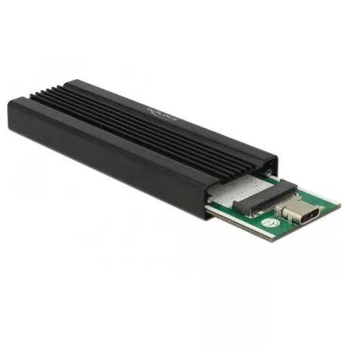 Delock HDD Ház - 42600 (M.2 NVME PCIe SSD(2280, 2260, 2242, 2230) -> USB 10Gbps (USB3.1 Gen2) USB Type-C anya)