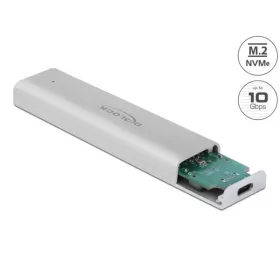   Delock HDD Ház - 42634 (M.2 NVME PCIe SSD(2280, 2260, 2242, 2230) -> USB 10Gbps (USB3.2 Gen2) USB Type-C anya)