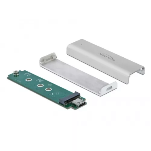 Delock HDD Ház - 42634 (M.2 NVME PCIe SSD(2280, 2260, 2242, 2230) -> USB 10Gbps (USB3.2 Gen2) USB Type-C anya)