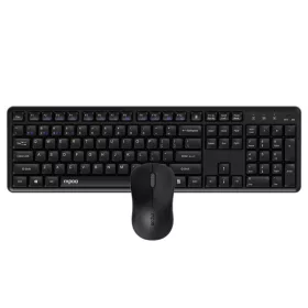   Rapoo Billentyűzet/Optikai Egér Szett - 229634 8150M (vezeték nélküli, multimode, 1300 DPI, HU, fekete)