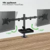 Advance Monitor Asztali konzol - XTENDMOUNTS Dual (17-32", Max.: 2x9kg, dönthető, forgatható, fekete)