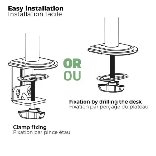 Advance Monitor Asztali konzol - XTENDMOUNTS Dual (17-32", Max.: 2x9kg, dönthető, forgatható, fekete)