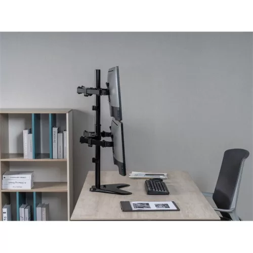 Equip Monitor Asztali állvány - 650127 (17"-32", 4 monitor, dönthető, forgatható, állítható magasság, Max.:4x9kg,fekete)
