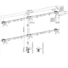 Equip Monitor Asztali konzol - 650160 (13"-27", 6 monitor, dönthető, forgatható, állítható magasság Max.: 3x7kg, fekete)