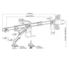 Equip Monitor Asztali konzol - 650162 (17"-27", 3 monitor, dönthető, forgatható, Max.: 3x6kg, fekete/ezüst)