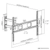 Equip TV Fali konzol - 650342 (37"-70", Max.: 35kg, dönthető, forgatható, fekete)