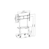 Equip TV állvány - 650609 (60"-105" álló, gurulós, Max.:100kg, fekete)